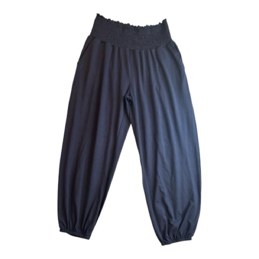 UEU Navy Smocked Waist Harem Pants Size 2XL skin friendly